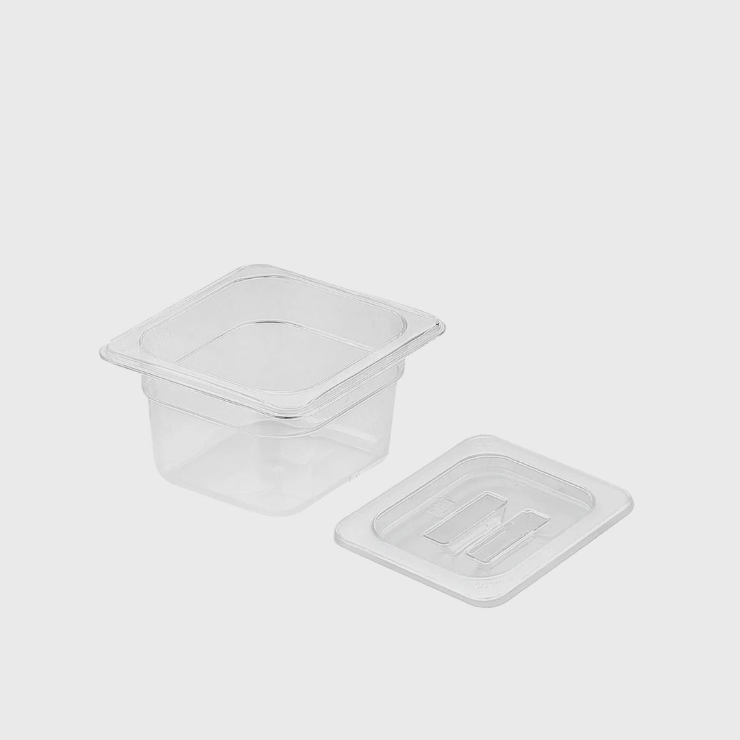 100mm Clear GN Pan 1/6 Food Tray with Lid
