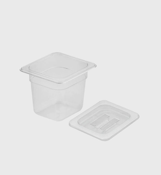 150mm Clear GN Pan 1/6 Food Tray with Lid