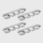 26.5cm Silver Sauce Pan with Three Compartments Divided Sauce Dish