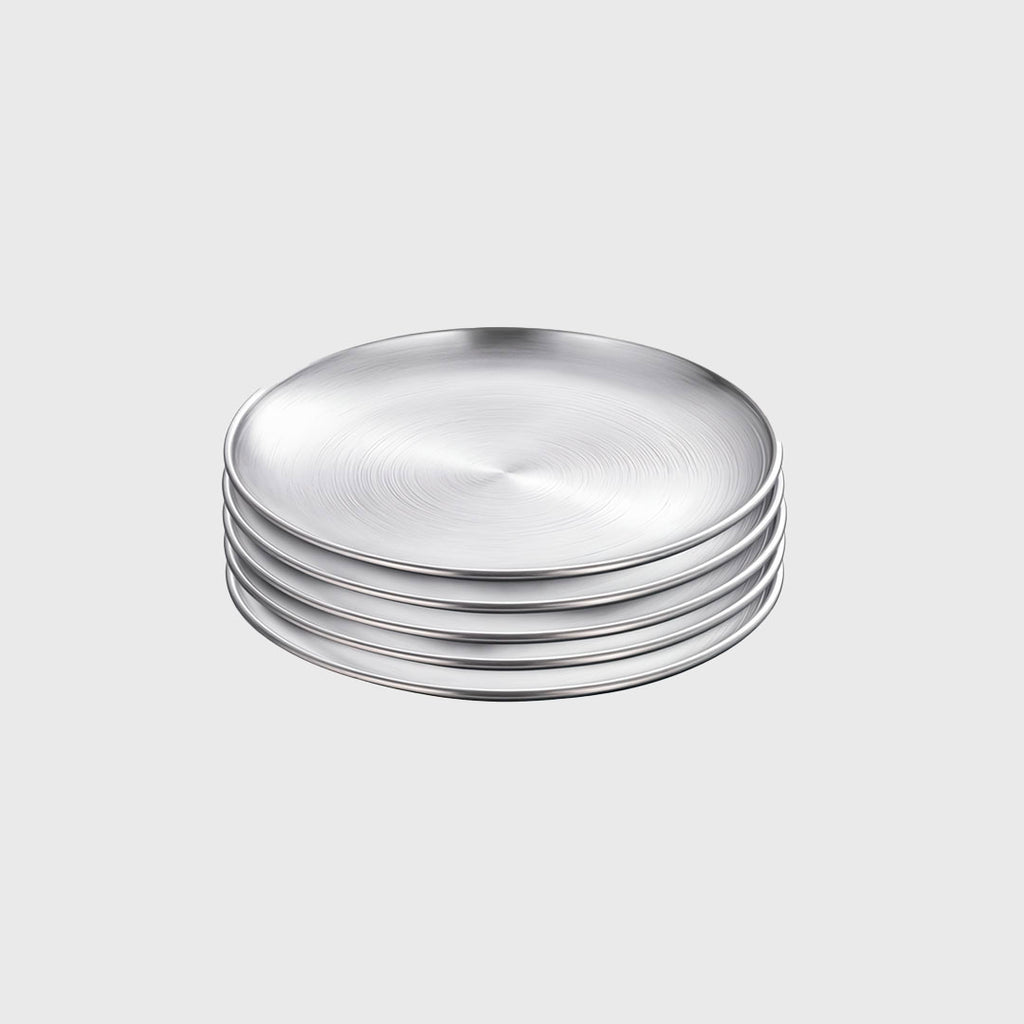 14cm Premium Silver Grilling Plate Heat Resistant for Outdoor Cooking Kitchen Essential