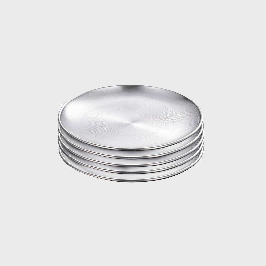 14cm Premium Silver Grilling Plate Heat Resistant for Outdoor Cooking Kitchen Essential