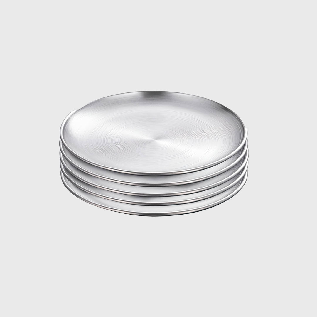 17cm Premium Silver Grilling Plate Heat Resistant for BBQs Cooking Kitchen Essential