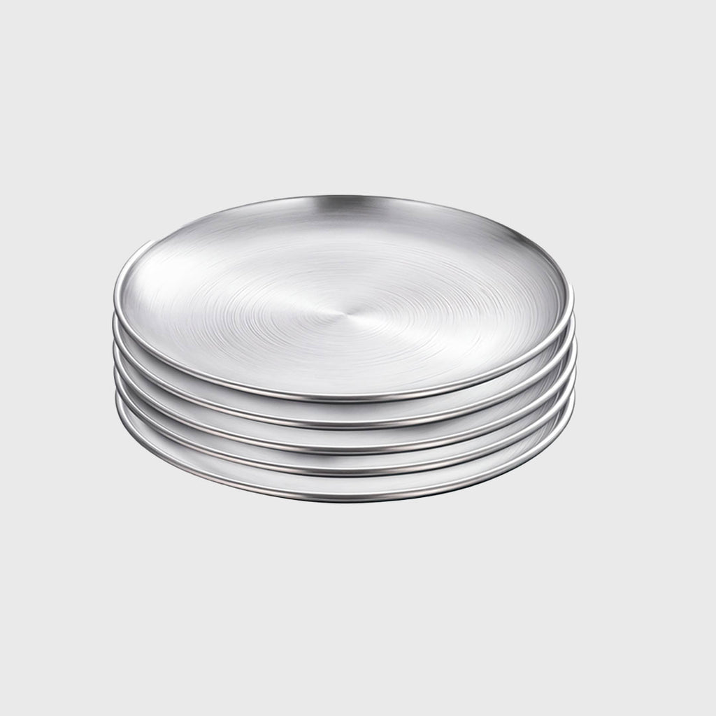 23cm Premium Silver Grilling Plate Durable Heat-Resistant Perfect for BBQs and Outdoor