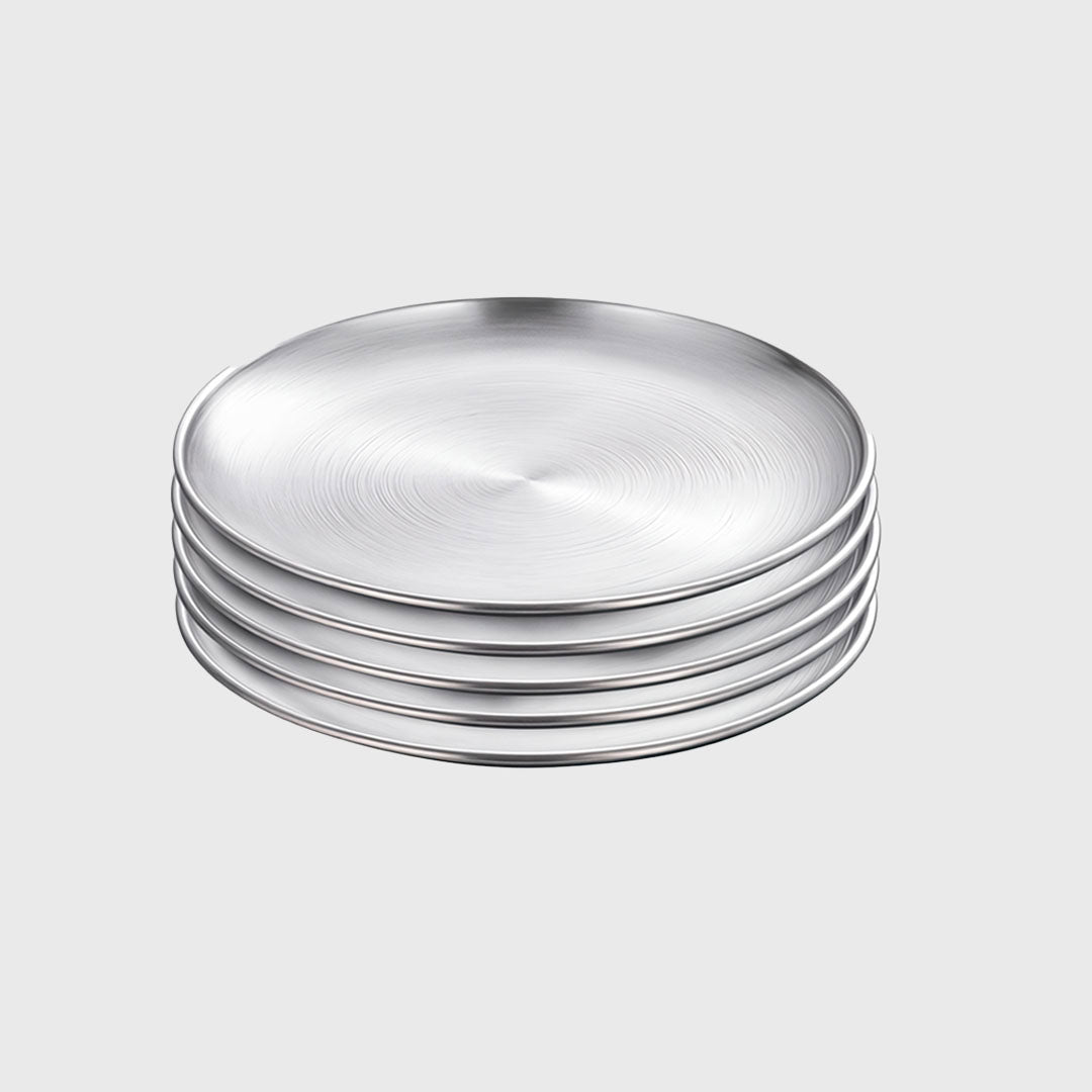 23cm Premium Silver Grilling Plate Durable Heat-Resistant Perfect for BBQs and Outdoor