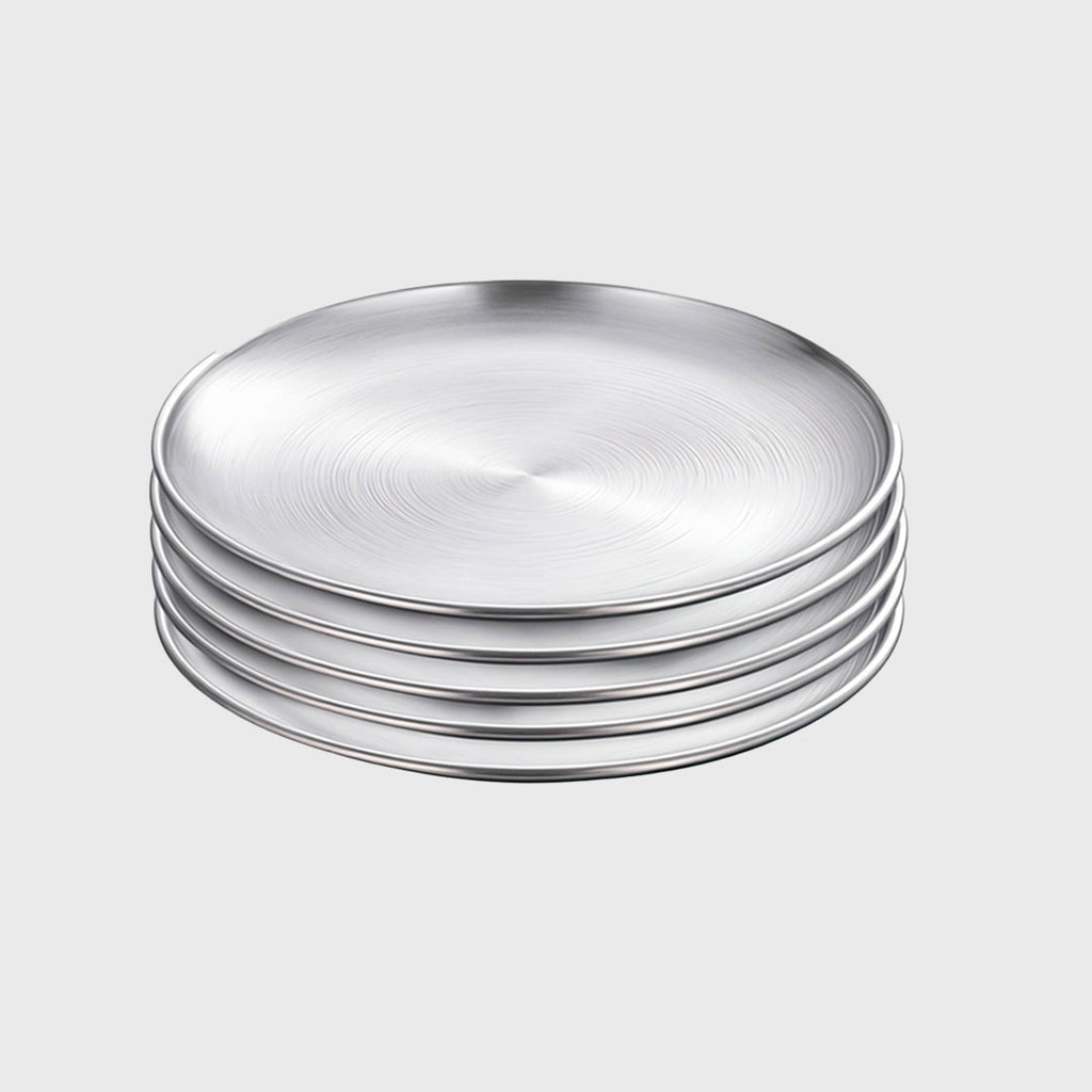 26cm Premium Silver Grilling Plate  Durable Heat-Resistant Perfect for BBQs and Outdoor