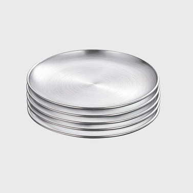 SOGA 26cm Premium Silver Grilling Plate - Durable, Heat-Resistant, Perfect for BBQs and Outdoor Cooking Kitchen Essential