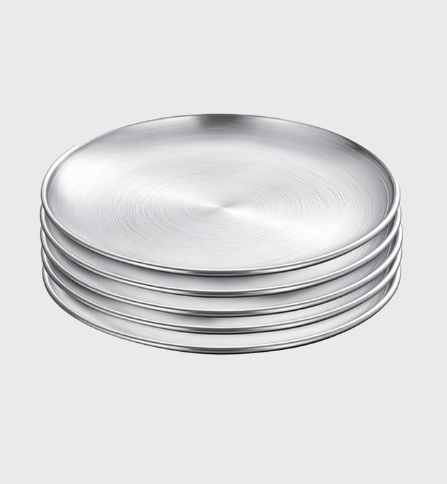 SOGA 30cm Premium Silver Grilling Plate - Durable, Heat-Resistant, Perfect for BBQs and Outdoor Cooking Kitchen Essential