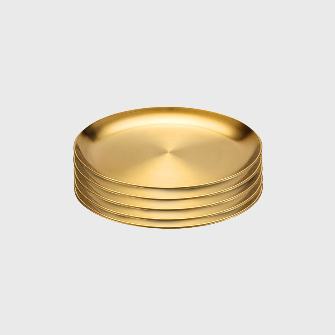 14cm Premium Gold Grilling Plate Durable Heat-Resistant Perfect for BBQs and Outdoor