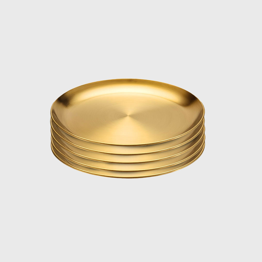 17cm Premium Gold Grilling Plate - Durable, Heat-Resistant, Perfect for BBQs and Outdoor