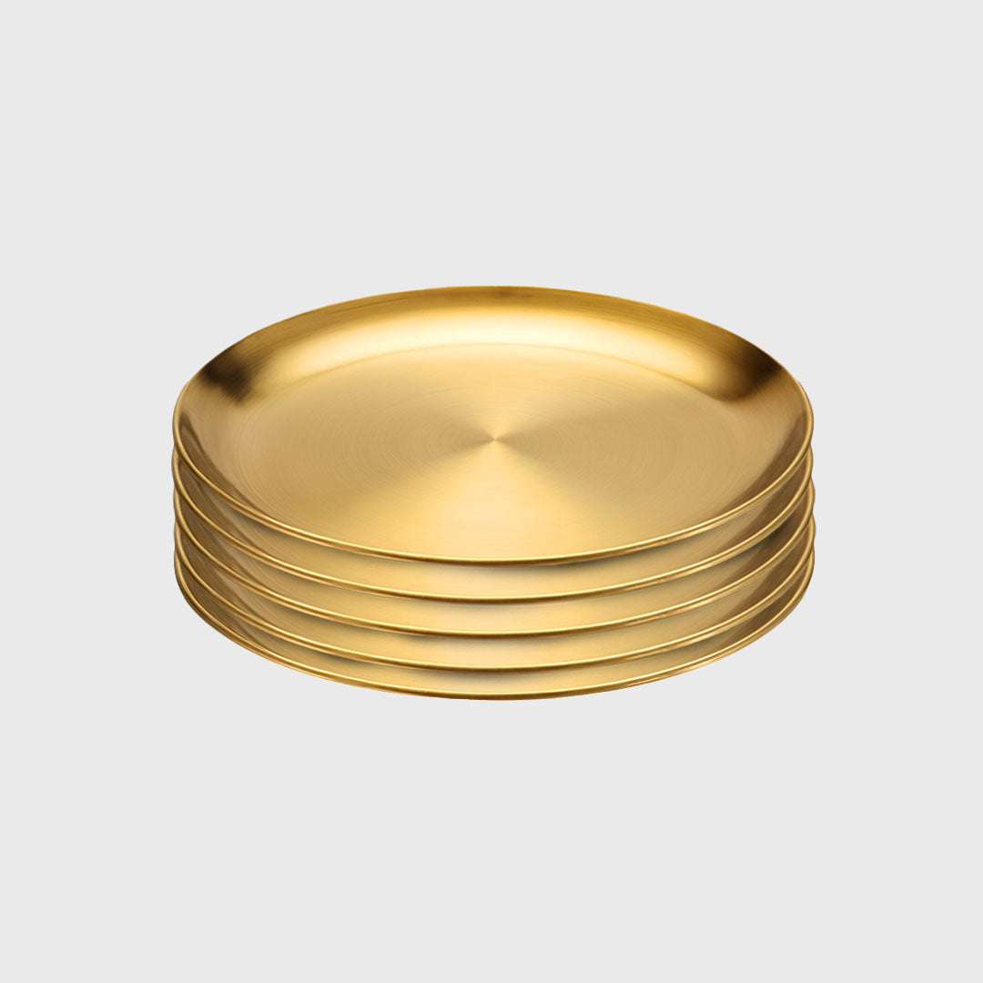 20cm Premium Gold Grilling Plate - Durable, Heat-Resistant, Perfect for BBQs and Outdoor