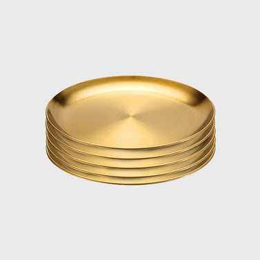 SOGA 20cm Premium Gold Grilling Plate - Durable, Heat-Resistant, Perfect for BBQs and Outdoor Cooking Kitchen Essential