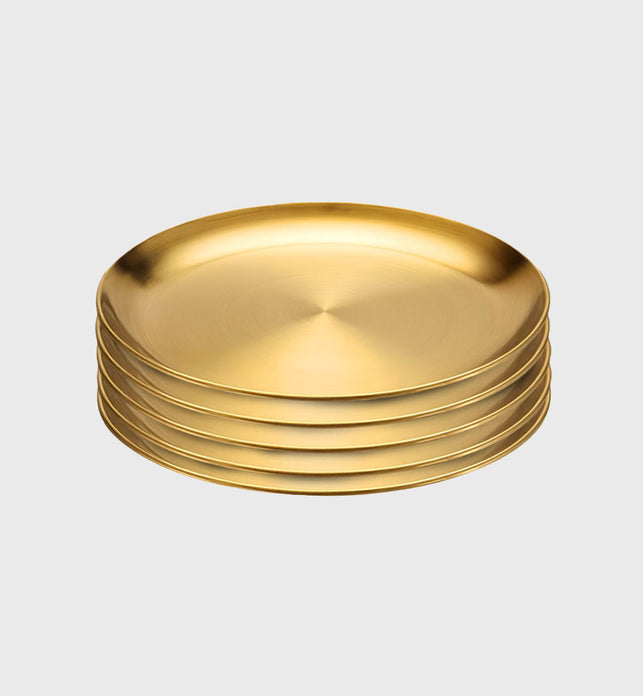 SOGA 20cm Premium Gold Grilling Plate - Durable, Heat-Resistant, Perfect for BBQs and Outdoor Cooking Kitchen Essential