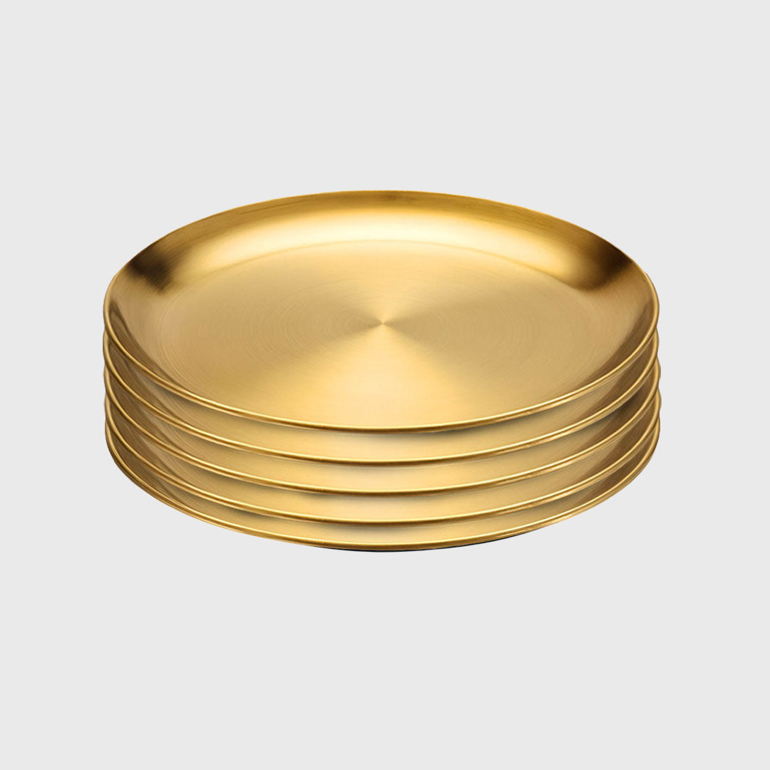 26cm Premium Gold Grilling Plate - Durable, Heat-Resistant Perfect for BBQs and Outdoor