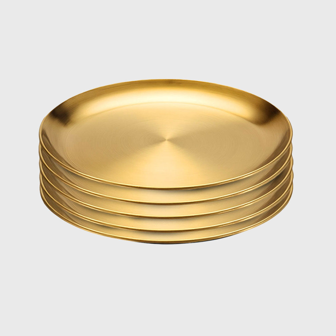 30cm Premium Gold Grilling Plate Durable Heat-Resistant Perfect for BBQs and Outdoor