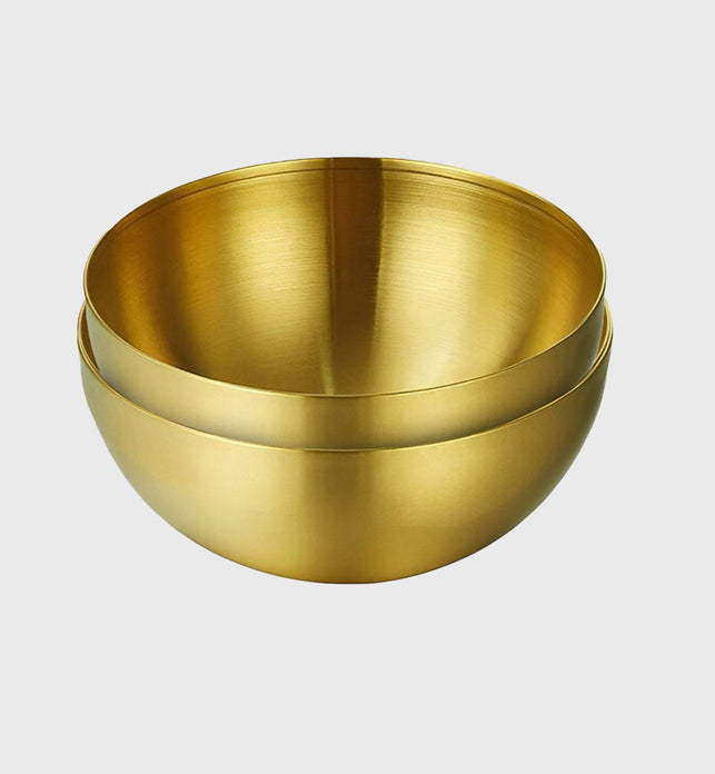 SOGA 20cm Gold Salad Bowl with Model 201 Elegant and Durable Kitchen Essential