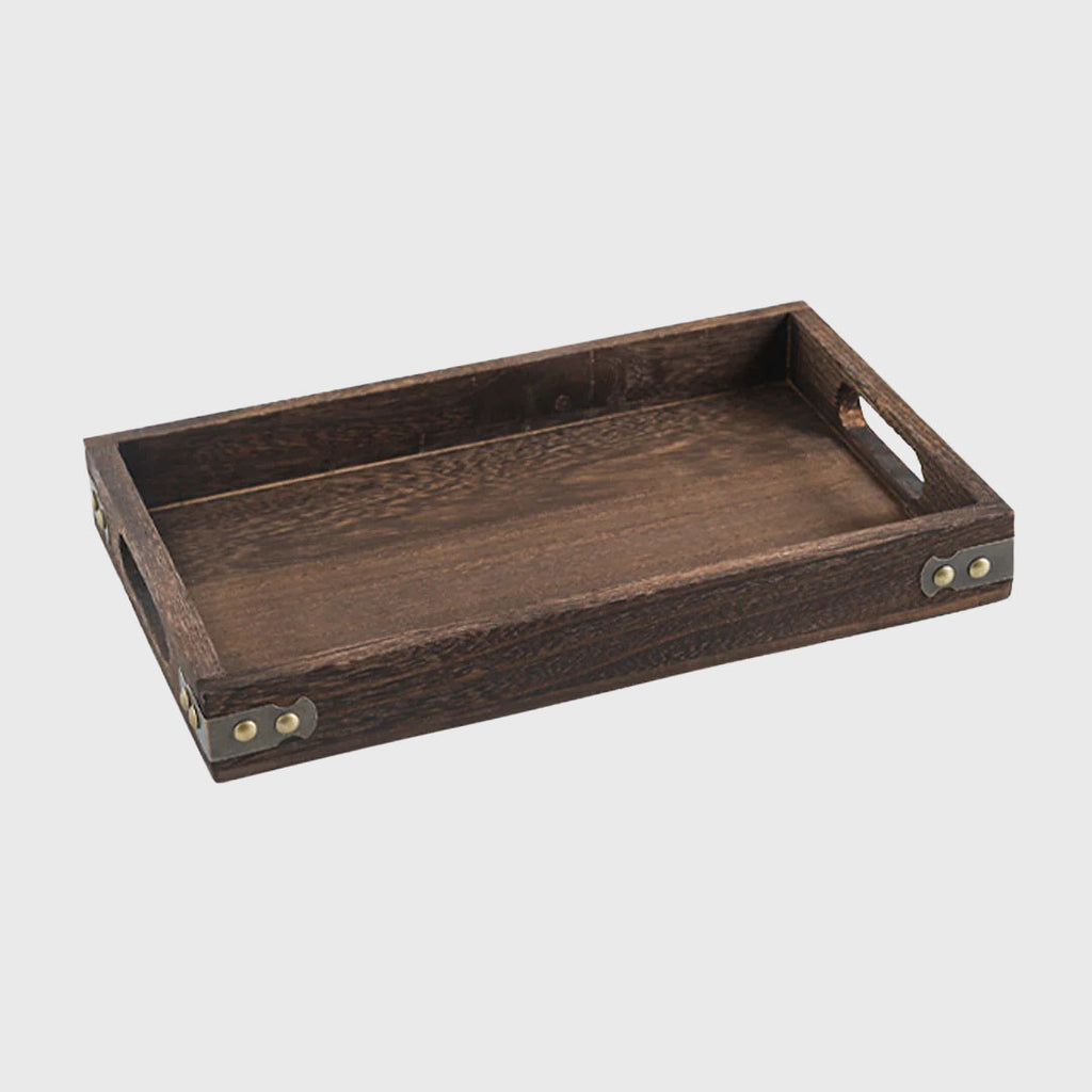 Small Walnut Rectangle Wooden Tray