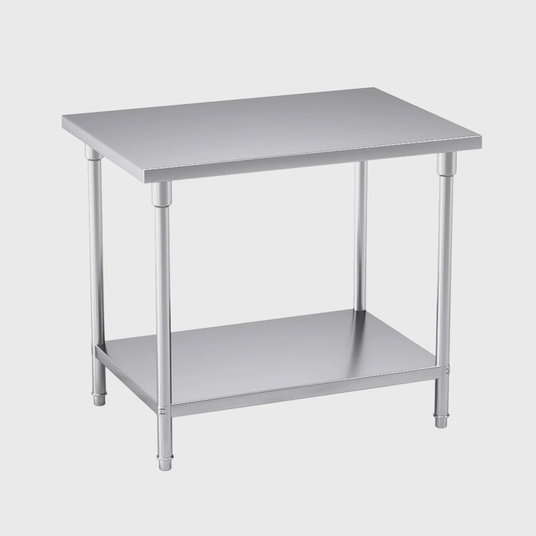 2-Tier Commercial Catering Stainless Steel Work Bench100*70*85cm