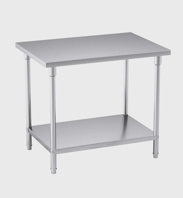 2-Tier Commercial Catering Stainless Steel Work Bench100*70*85cm
