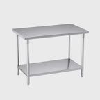 2-Tier Commercial Catering Stainless Steel Work Bench 120*70*85cm