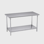 2-Tier Commercial Catering Stainless Steel Work Bench 150*70*85cm