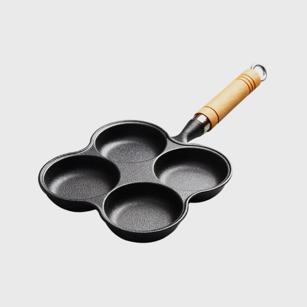 4 Mold Multi-Portion Cast Iron Fry Pan