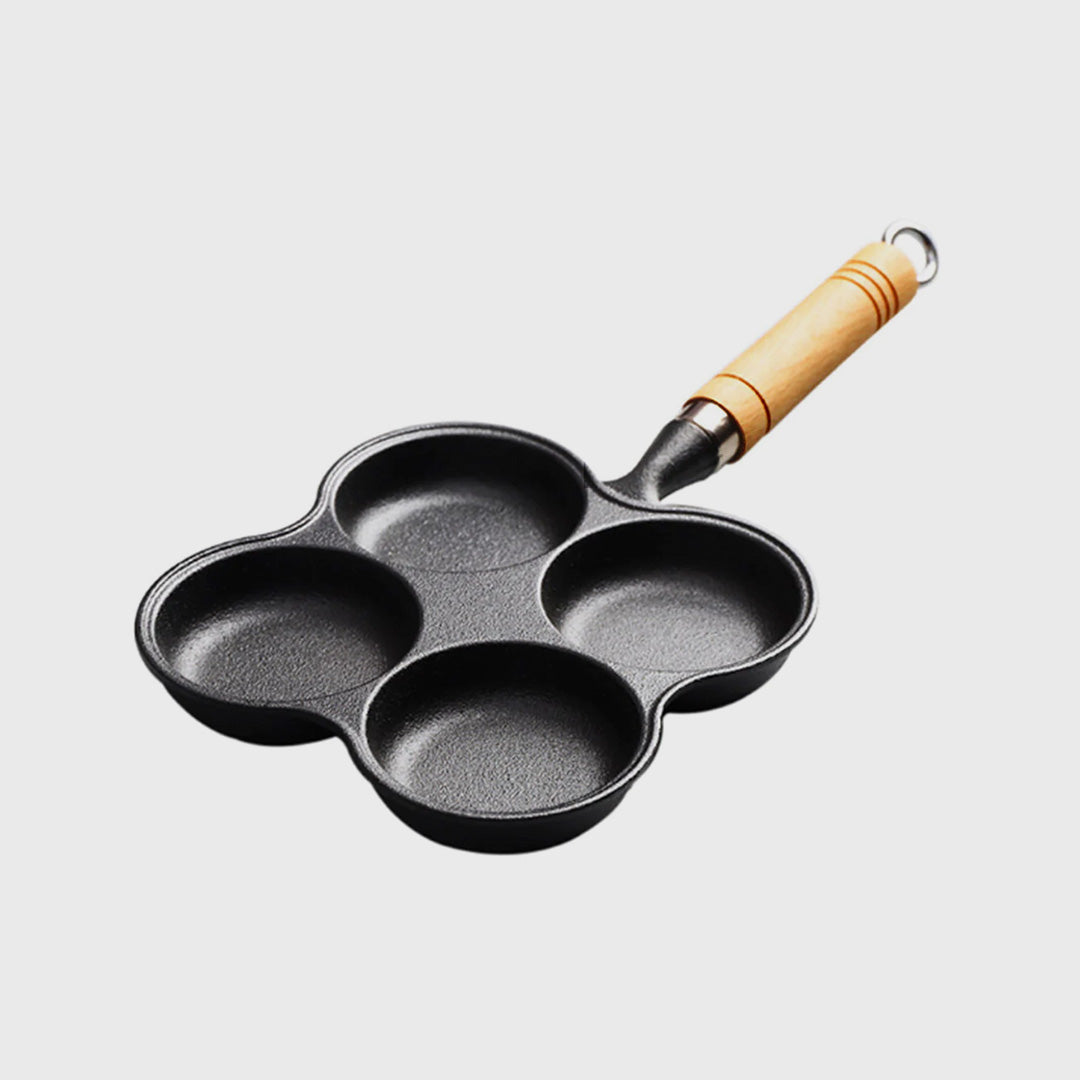 4 Mold Multi-Portion Cast Iron Fry Pan