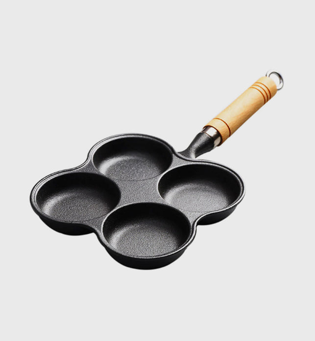 4 Mold Multi-Portion Cast Iron Fry Pan