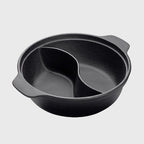 32CM Round Cast Iron Shabu Shabu Hotpot Two-Flavor Division
