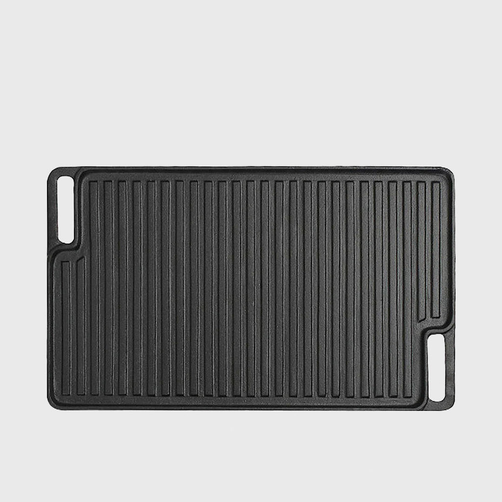 45cm Rectangular Cast Iron BBQ Grill Tray with Handle