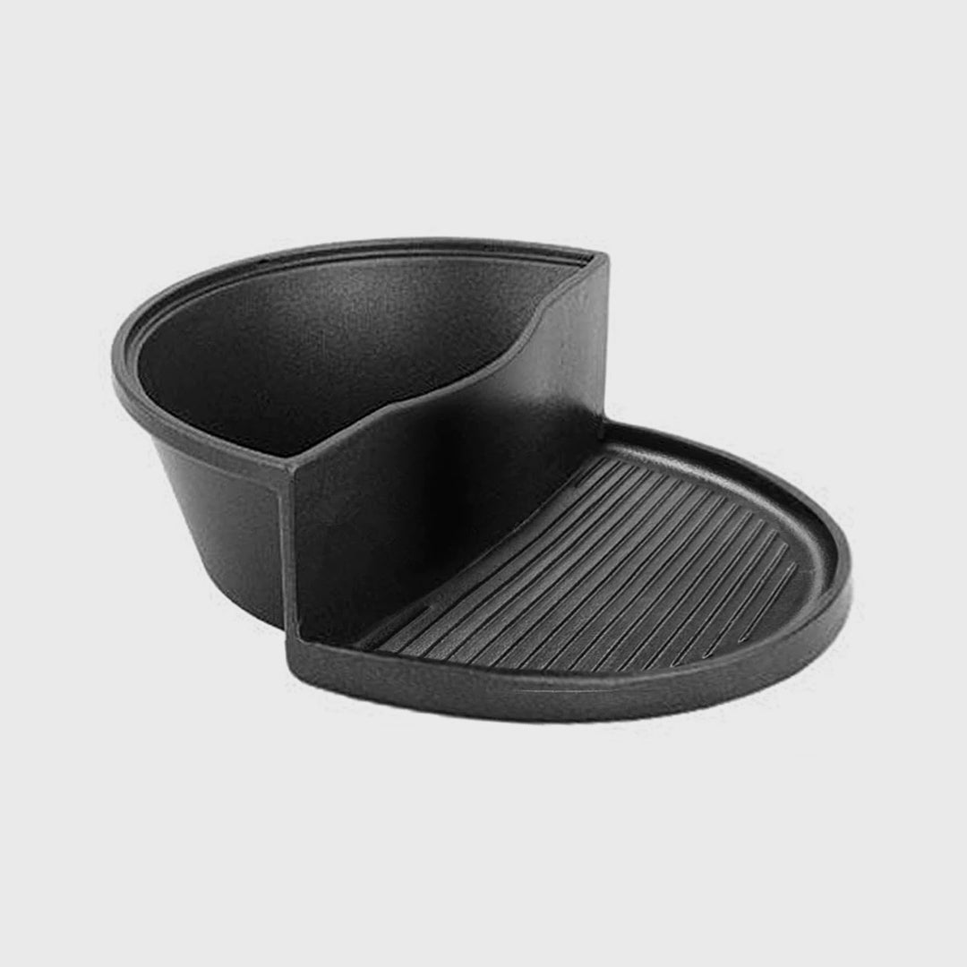 2 in 1 Cast Iron Ribbed Skillet and Steamboat