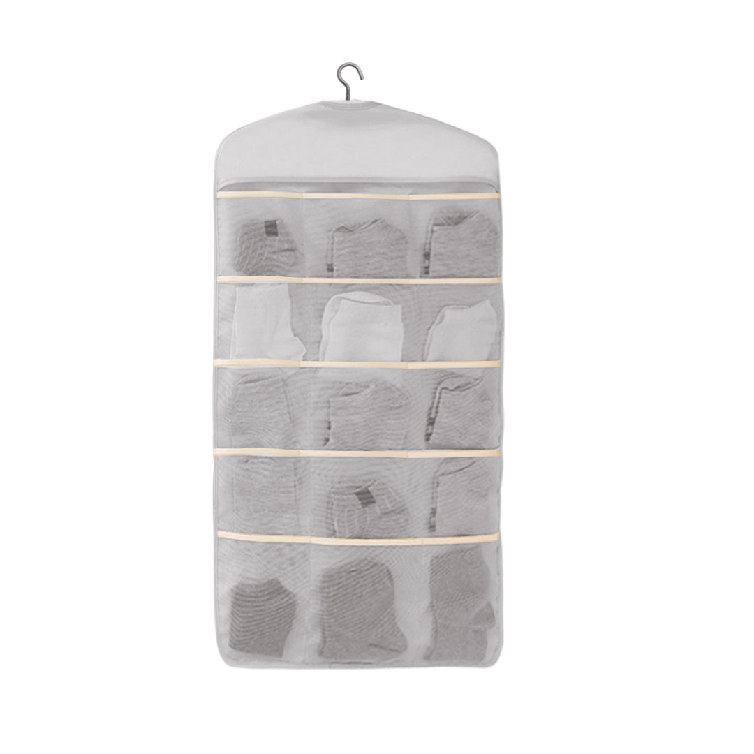 Grey Dual Hanging Storage Bag