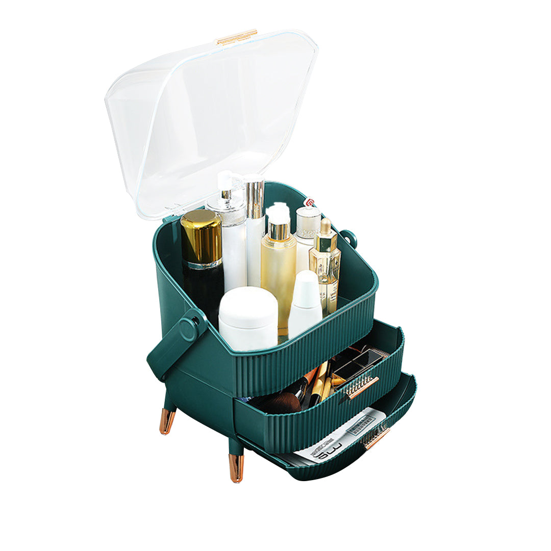 29cm Green Countertop Cosmetic Storage