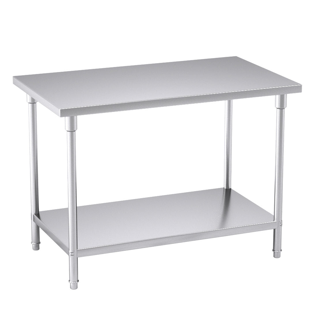 2-Tier Commercial Catering Stainless Steel Work Bench 120*70*85cm