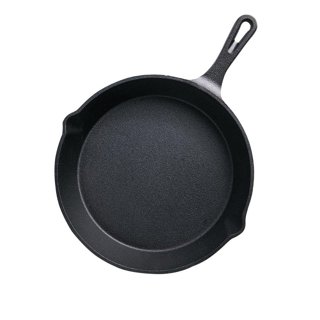 SOGA 26cm Round Cast Iron Frying Pan Skillet with Handle