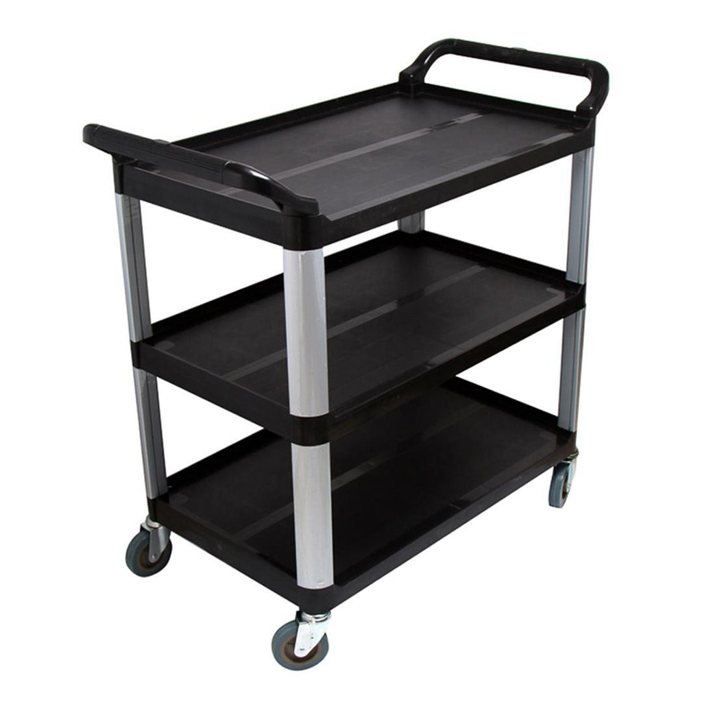 3 Tier Utility Cart Black 83.5x43x95cm Small