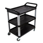 3 Tier Utility Cart Black 83.5x43x95cm Small