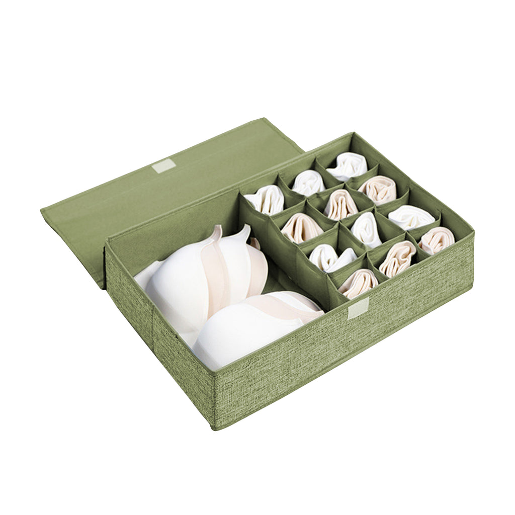 Green Flip Top Underwear Storage Box
