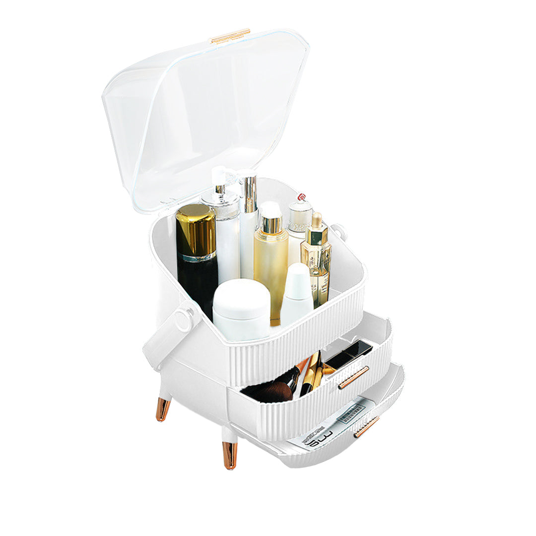 29cm White Countertop Cosmetic Storage
