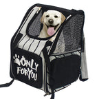 Black Portable Backpack Pet Carrier Breathable Mesh