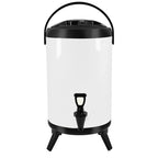 10L Stainless Steel Milk Tea Barrel with Faucet White