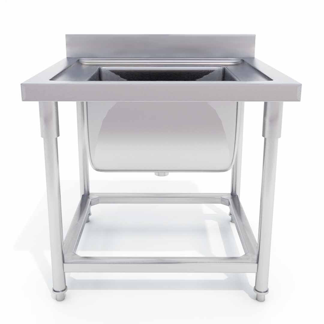 Commercial Stainless Steel Work Sink 70*70*85cm