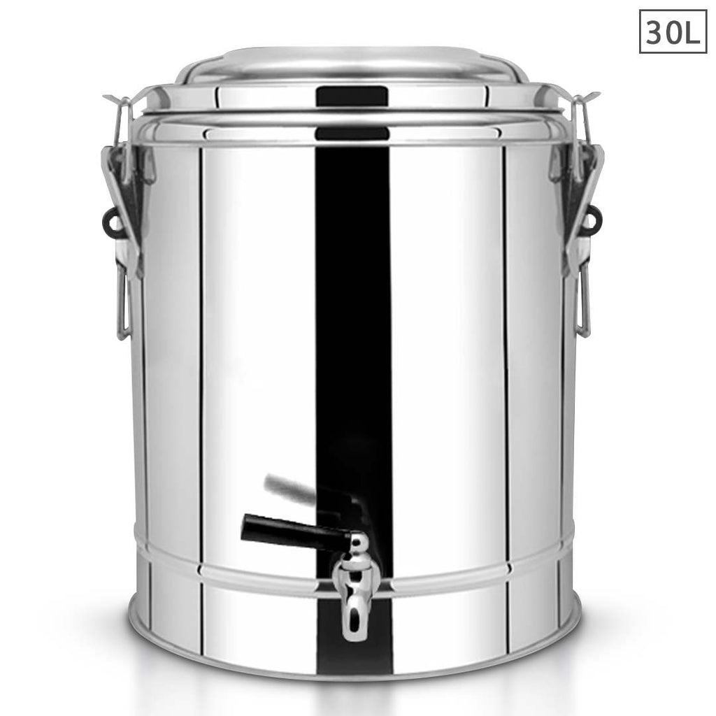 30L Stainless Steel Insulated Beverage Dispenser with Tap