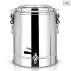 30L Stainless Steel Insulated Beverage Dispenser with Tap