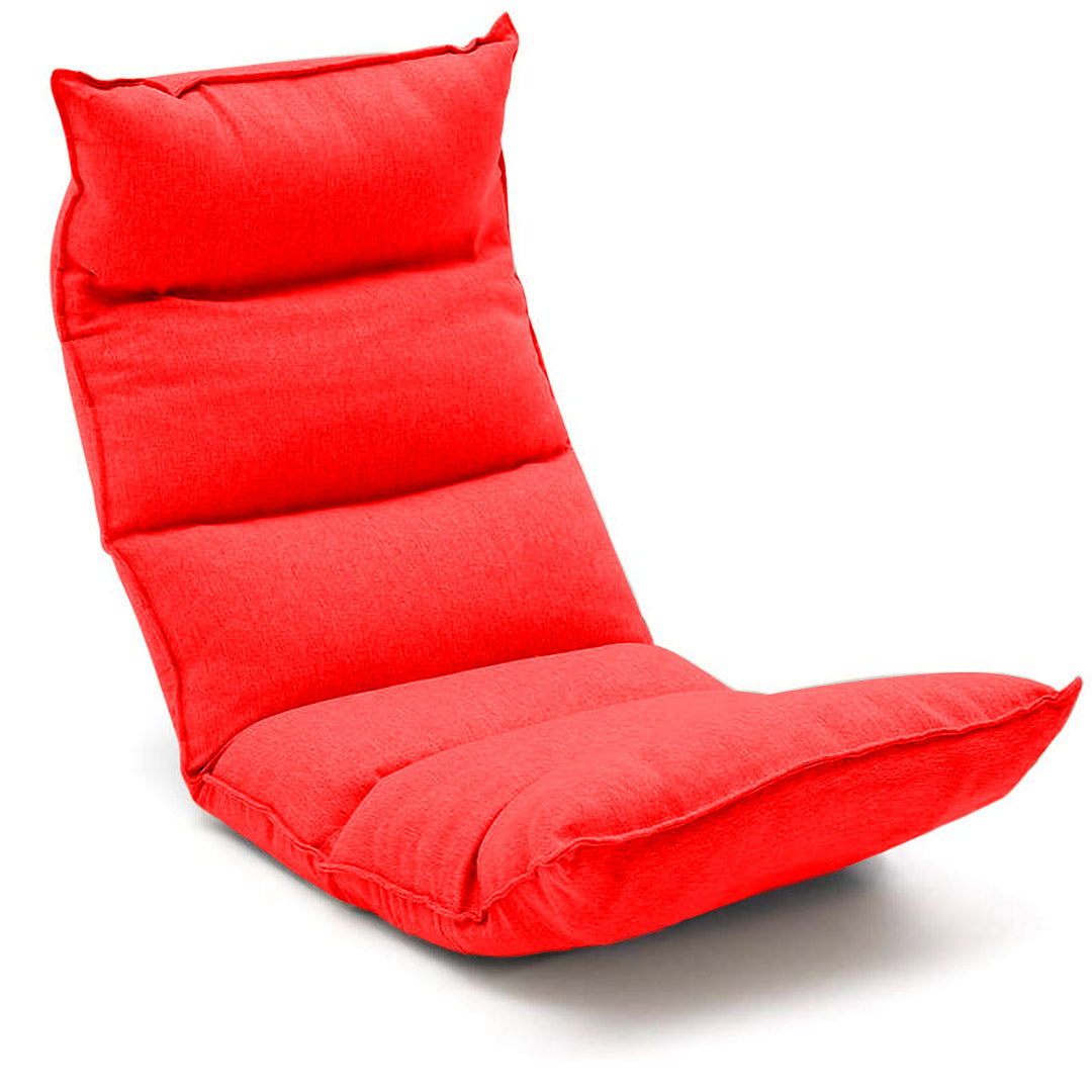 Leather Floor Recliner Lazy Chair Red
