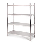 4 Tier Stainless Steel Display Shelf 120CM