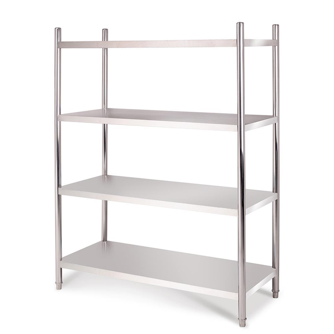 4 Tier Stainless Steel Display Shelf 120CM