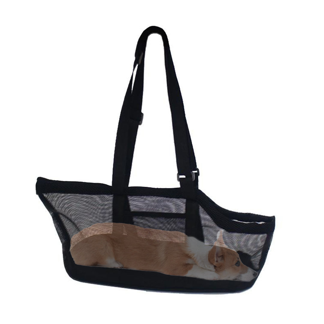 Waterproof Breathable Net Mesh Pet Carrier Bag Black