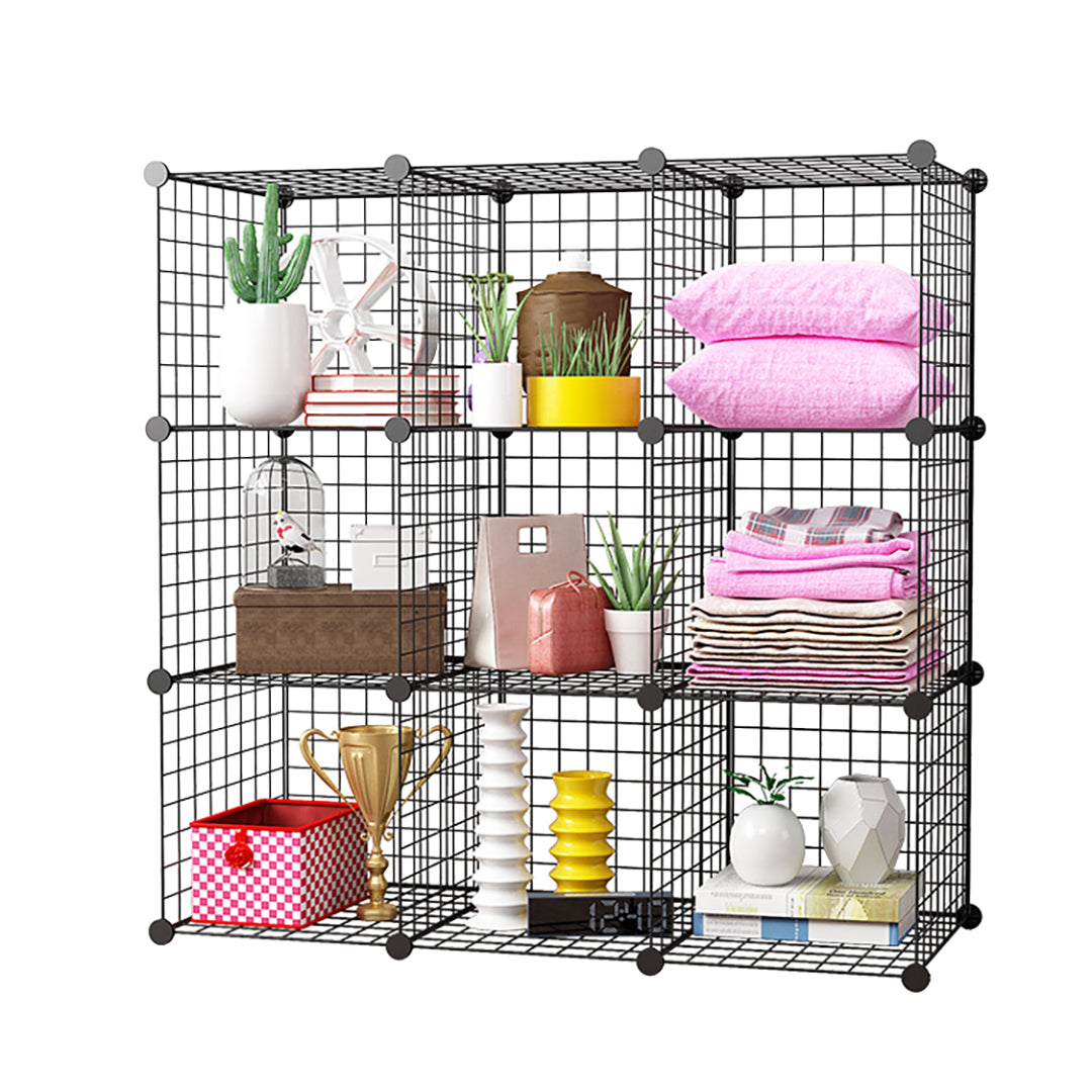 Black Portable 9-Cube Organiser