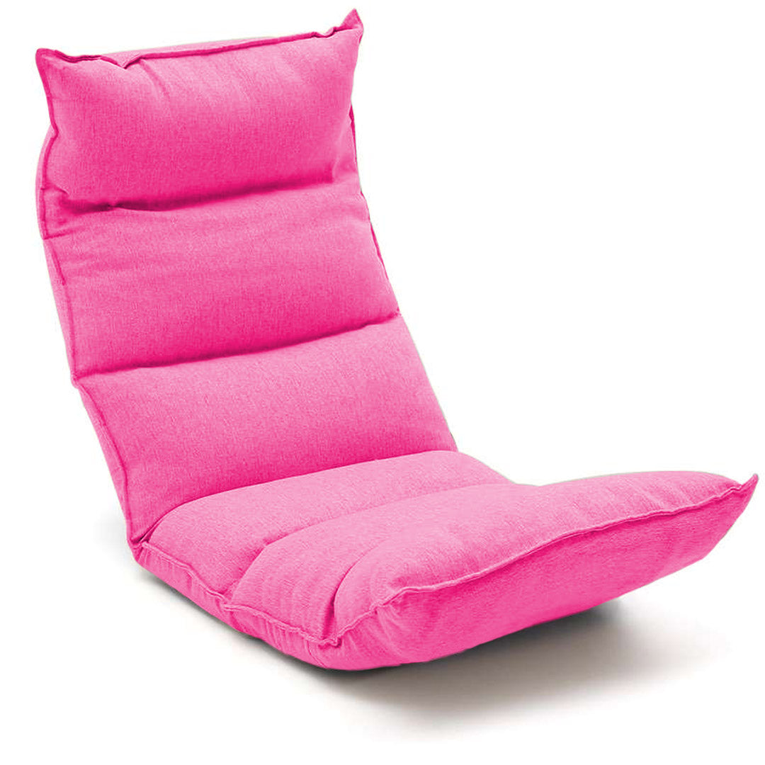 Leather Floor Recliner Lazy Chair Pink