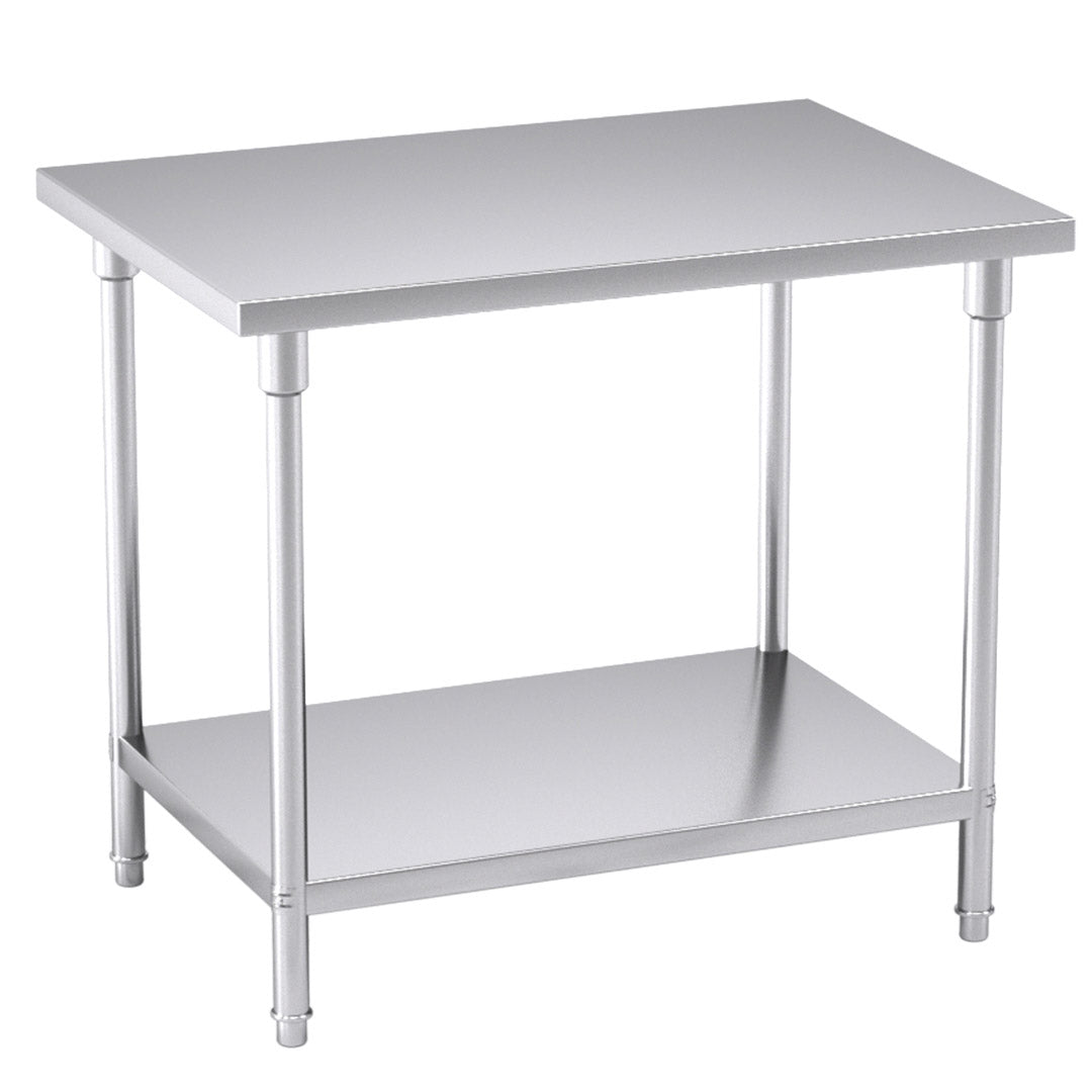 2-Tier Commercial Catering Stainless Steel Work Bench100*70*85cm